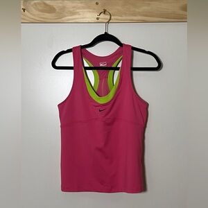Nike Performance Running Racerback Tank Top Pink Women Size Large Athletic